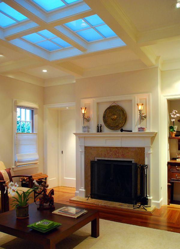 Classic Living Room blueprint with warm hues and cool skylights