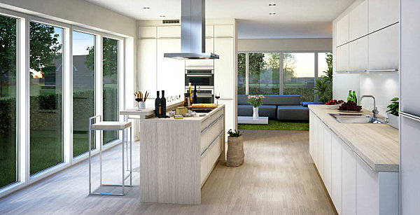 Light and airy Scandinavian kitchen
