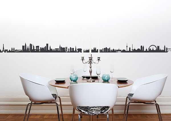 city skyline wall sticker