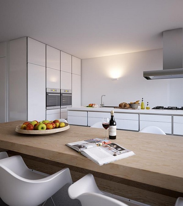 white glossy kitchen