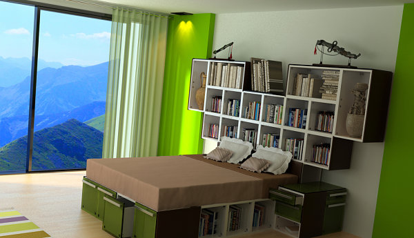 Bedroom storage solution