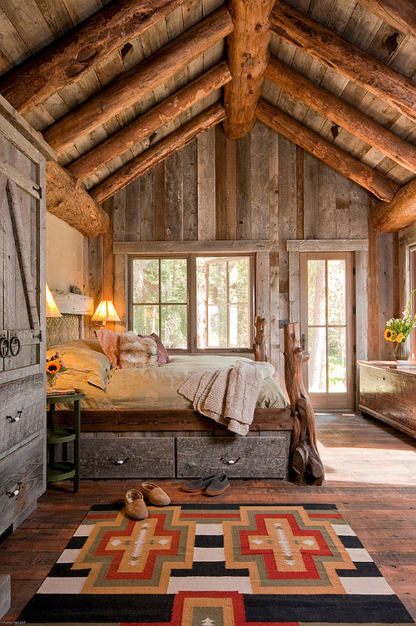 attic rustic bedroom