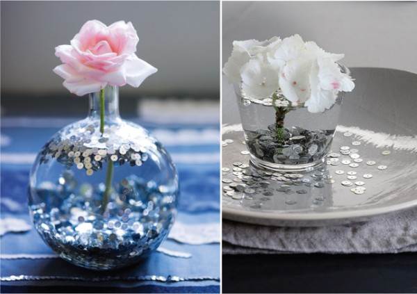 Glittery wedding decor