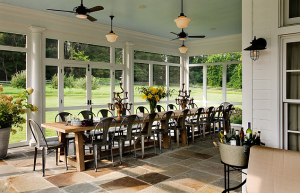 Outdoor porch party