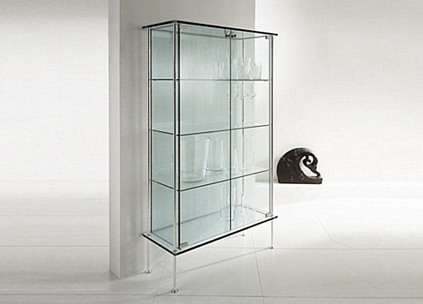 Sleek glass cabinet