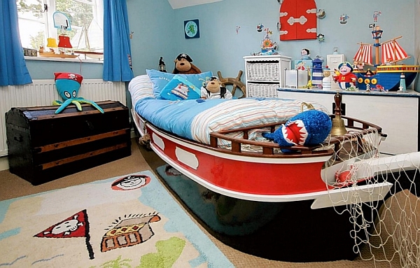 Pirate inspired kids bedroom