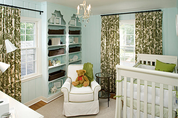 Elegant light blue nursery