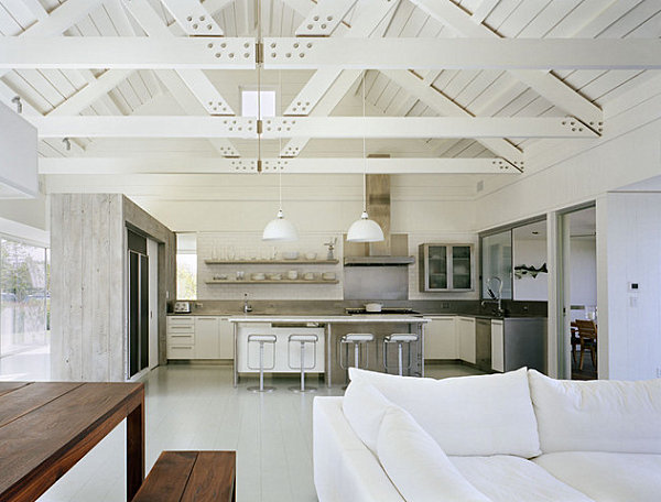 Modern country kitchen and living room