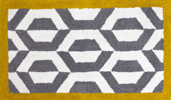 Honeycomb pattern rug