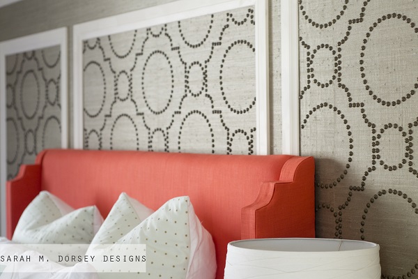 Upholstered headboard with arms