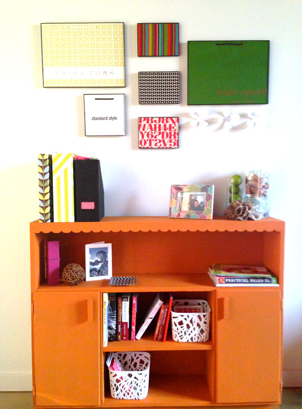 Repainted bookshelf