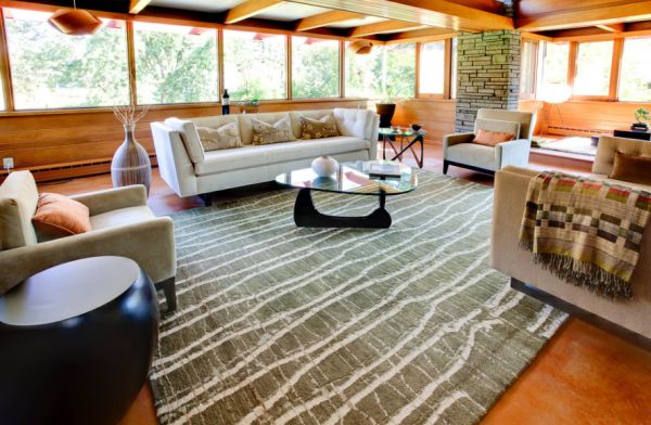Noguchi table steals the show in this large living room