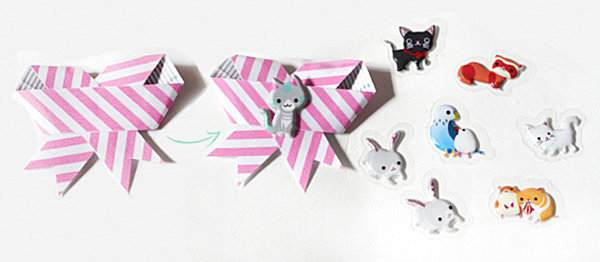 Washi tape gift bow
