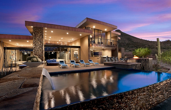 Negative edge pool keeps the water circulating