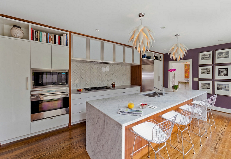 Chevron pattern tile for the modern kitchen