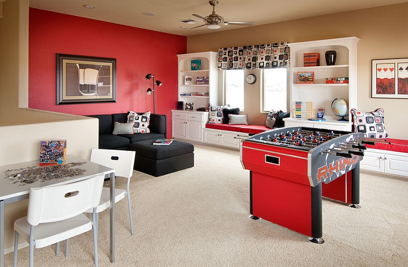 Contemporary attic game room idea