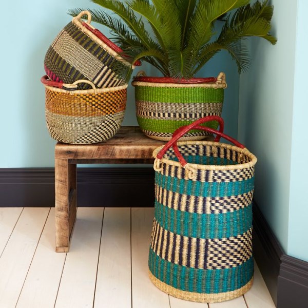 Handwoven baskets from West Elm