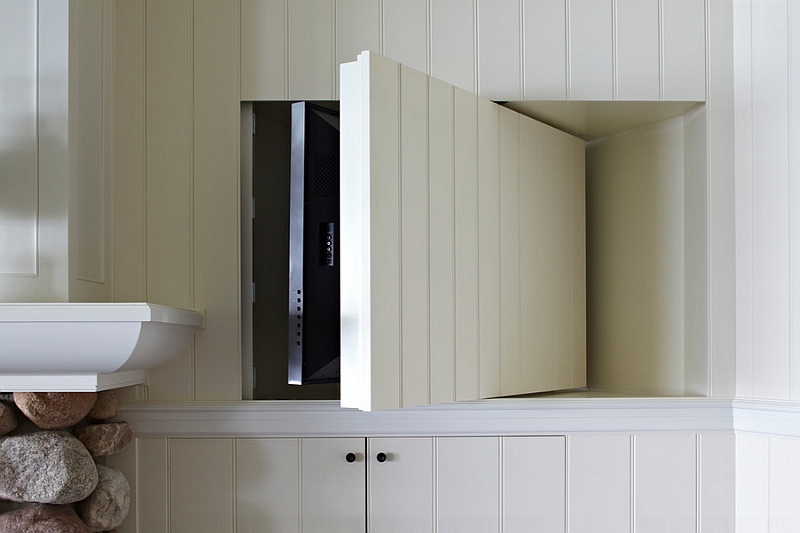 Hide away the television in the living room when not in use