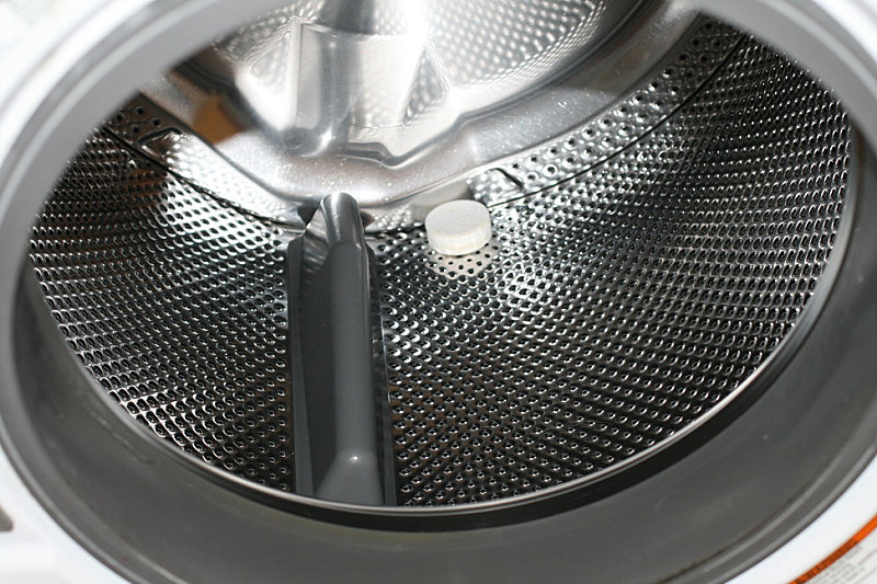 An Affresh tablet in a washing machine