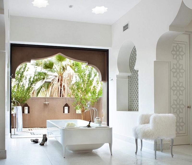 Another look at the opulent bathroom in white