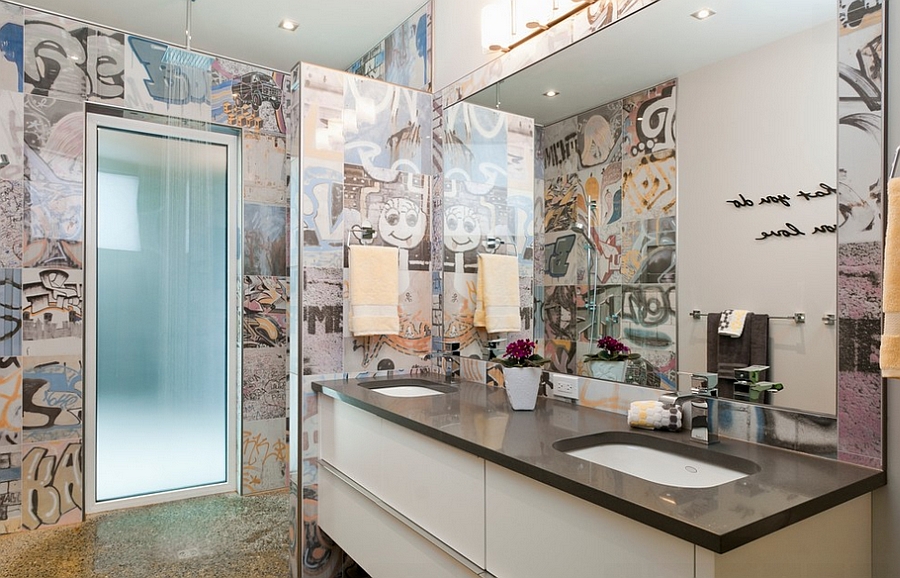 Banksy Tile brings graffiti to the contemporary bathroom