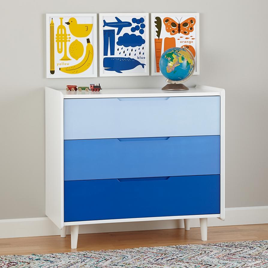 Blue ombre dresser