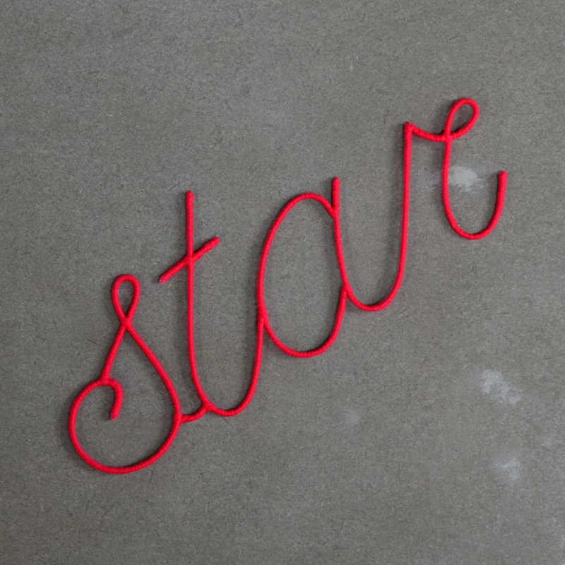 Fluorescent sign for a child's room