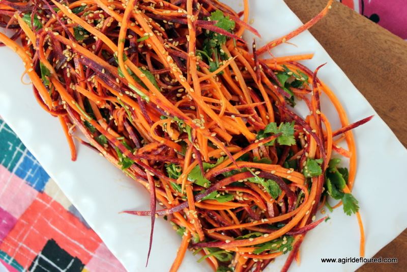 Carrot sesame slaw from A Girl Defloured