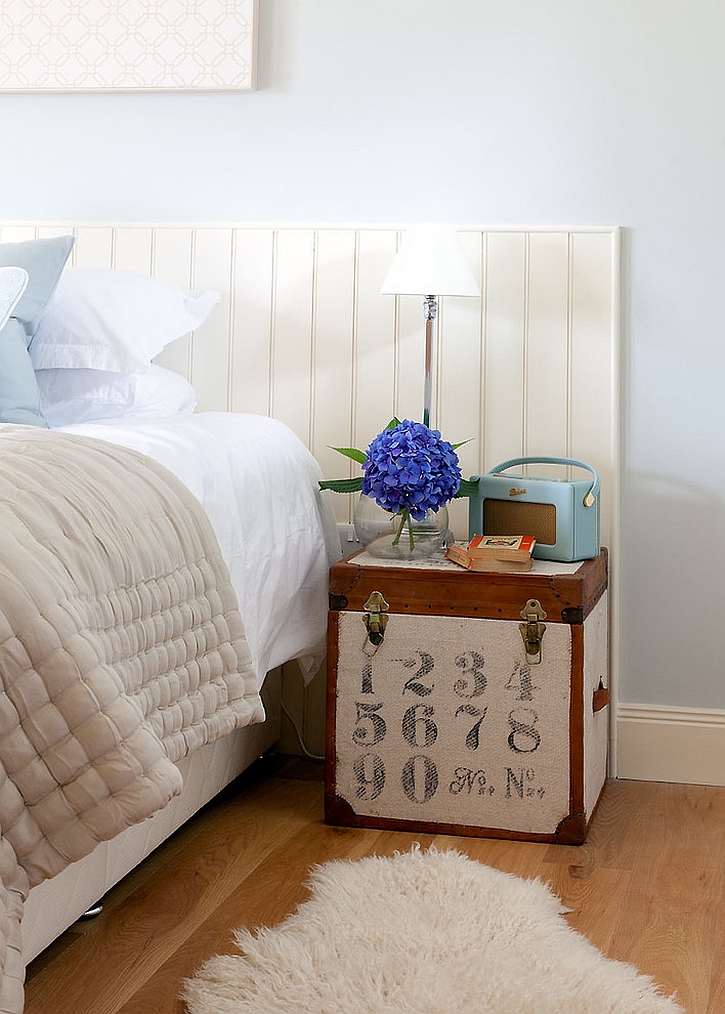 Cute little trunk doubles as nightstand