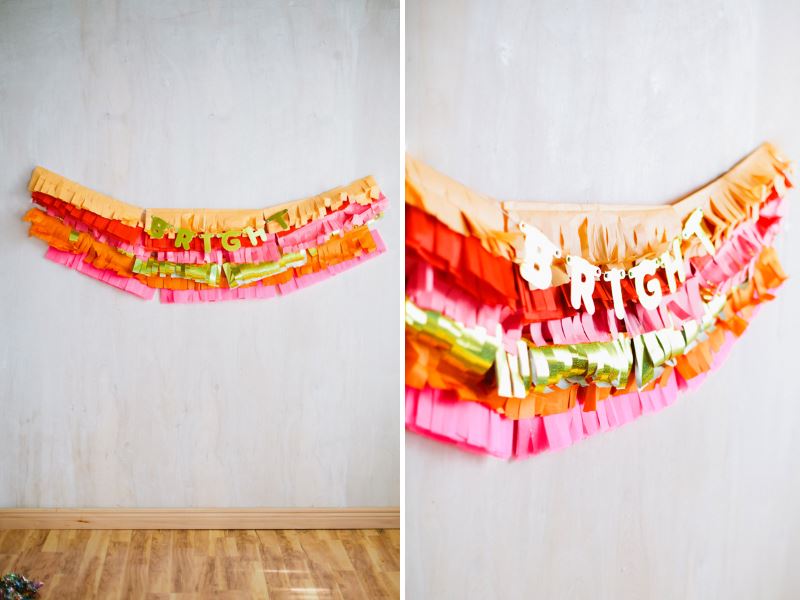 DIY fringe garland from A Subtle Revelry