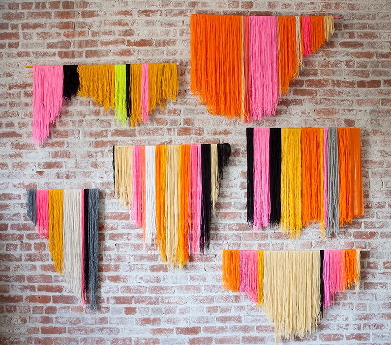 DIY yarn banner from Creativebug