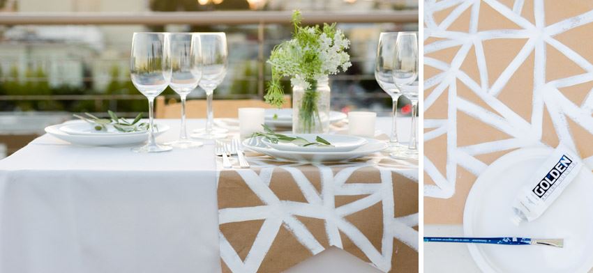 Geometric paper runner from Oh Happy Day