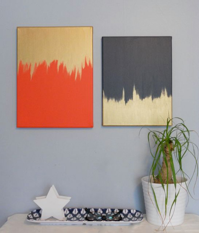 Orange and Gold Wall Art