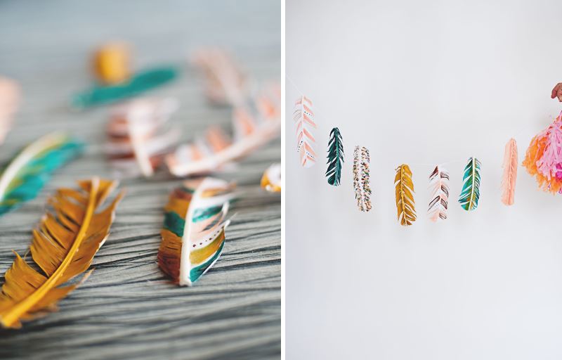 Painted feathers from A Subtle Revelry