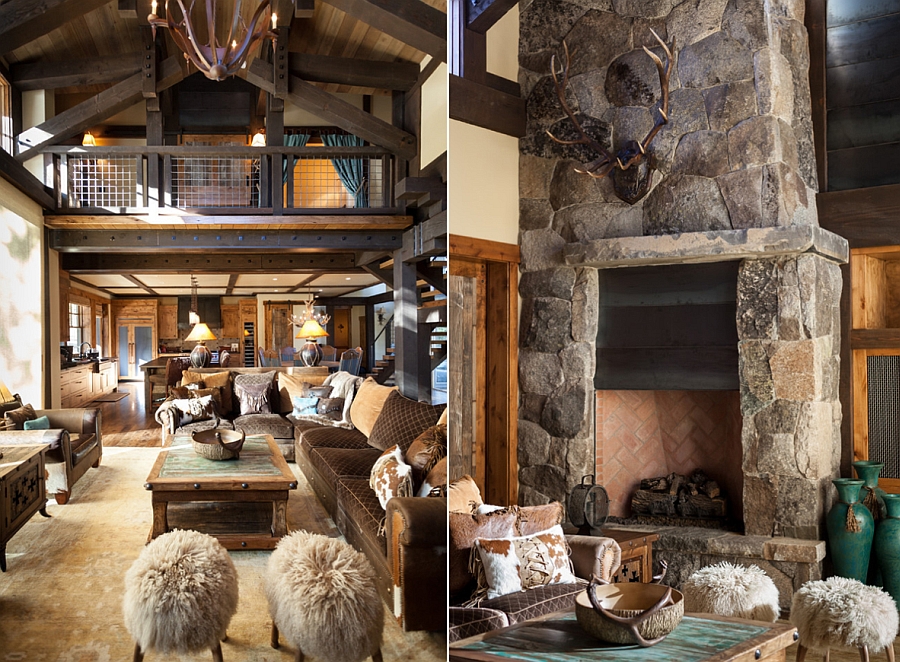 Reclaimed materials give the home a cozy, aged look