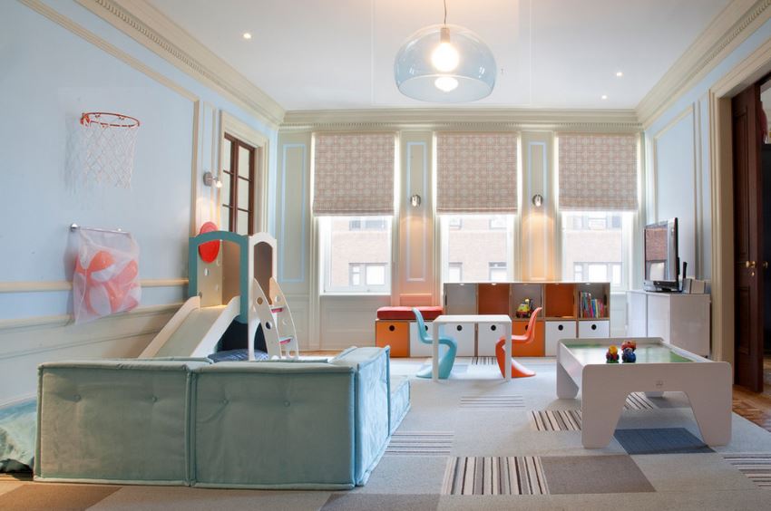 Carpet tile in a children’s playroom