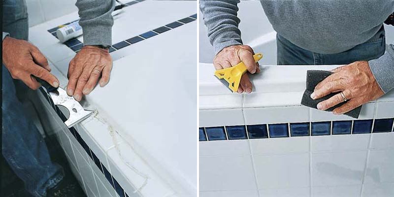Removing old caulk from the tub