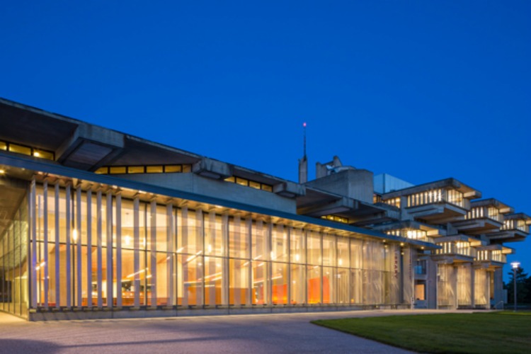 Like the other designs, here natural light is brought into the stacks