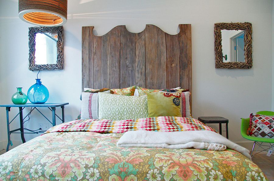 Vintage patterns combined with traditional style to shape a stylish bedroom