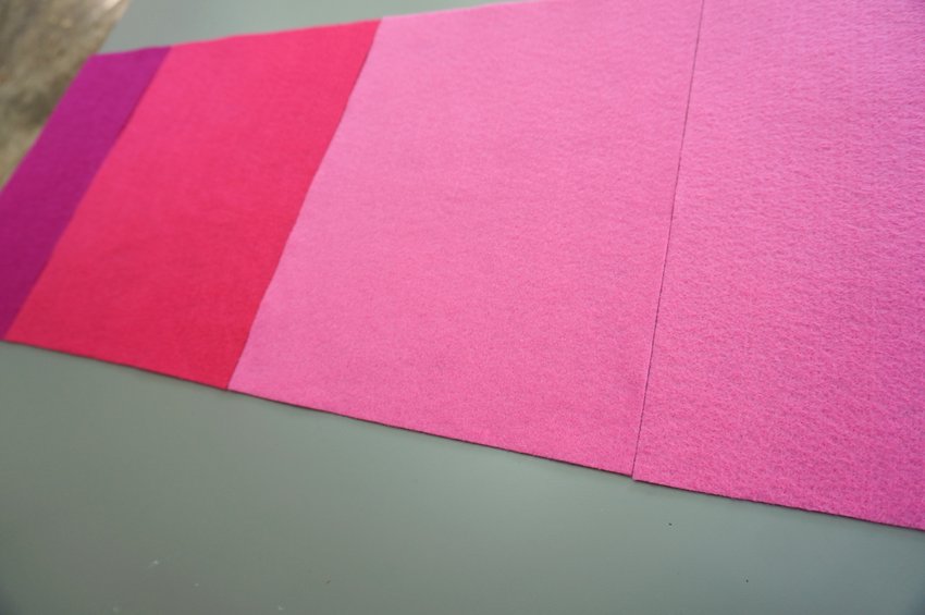 Add two more felt sheets to the table