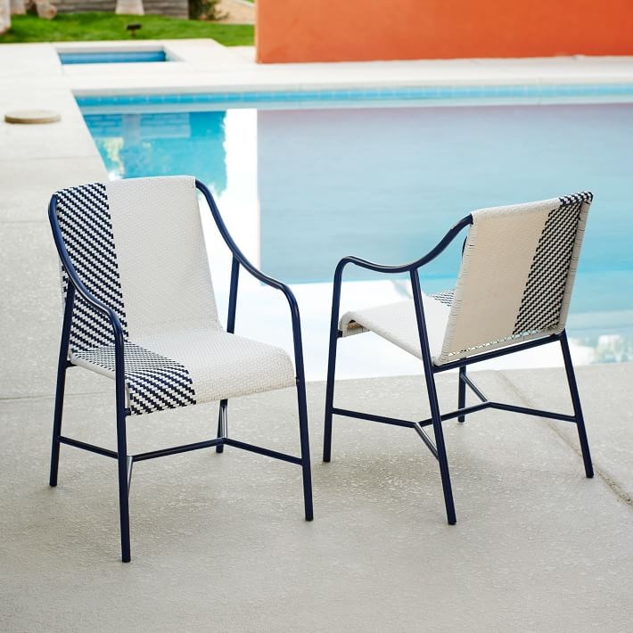 Colorblocked bistro chairs from West Elm