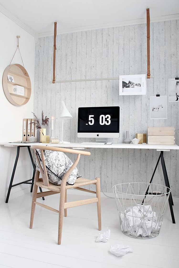 Timeless Wishbone chair fits in perfectly into the chic Scandinavian setting