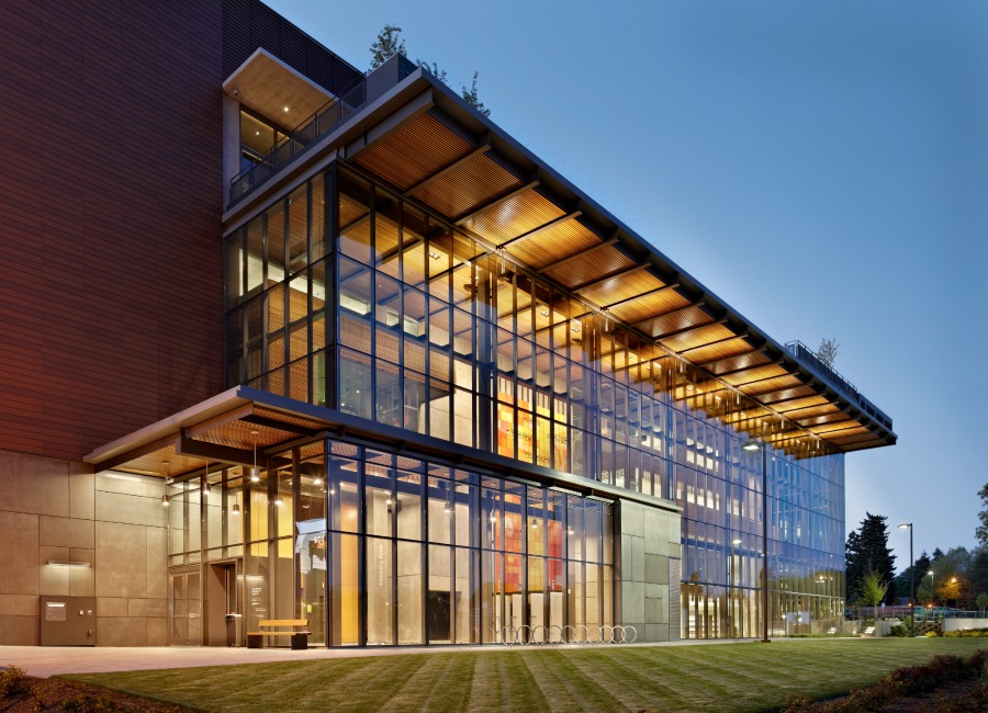 Interior and exterior spaces make this library one with its environment