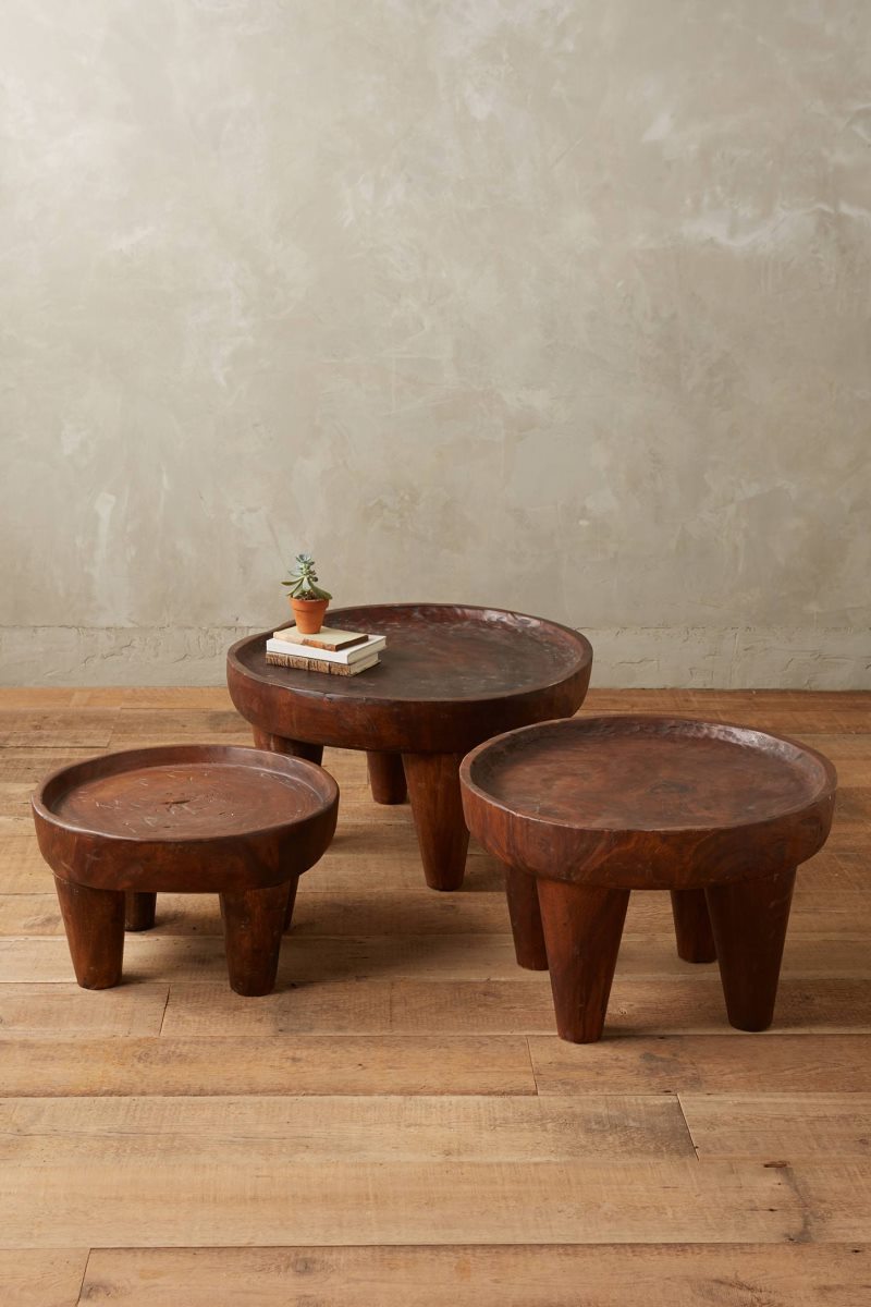 Wooden side tables from Anthropologie