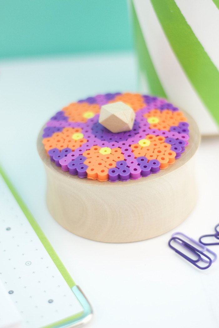 Perler bead pot from Design Sponge