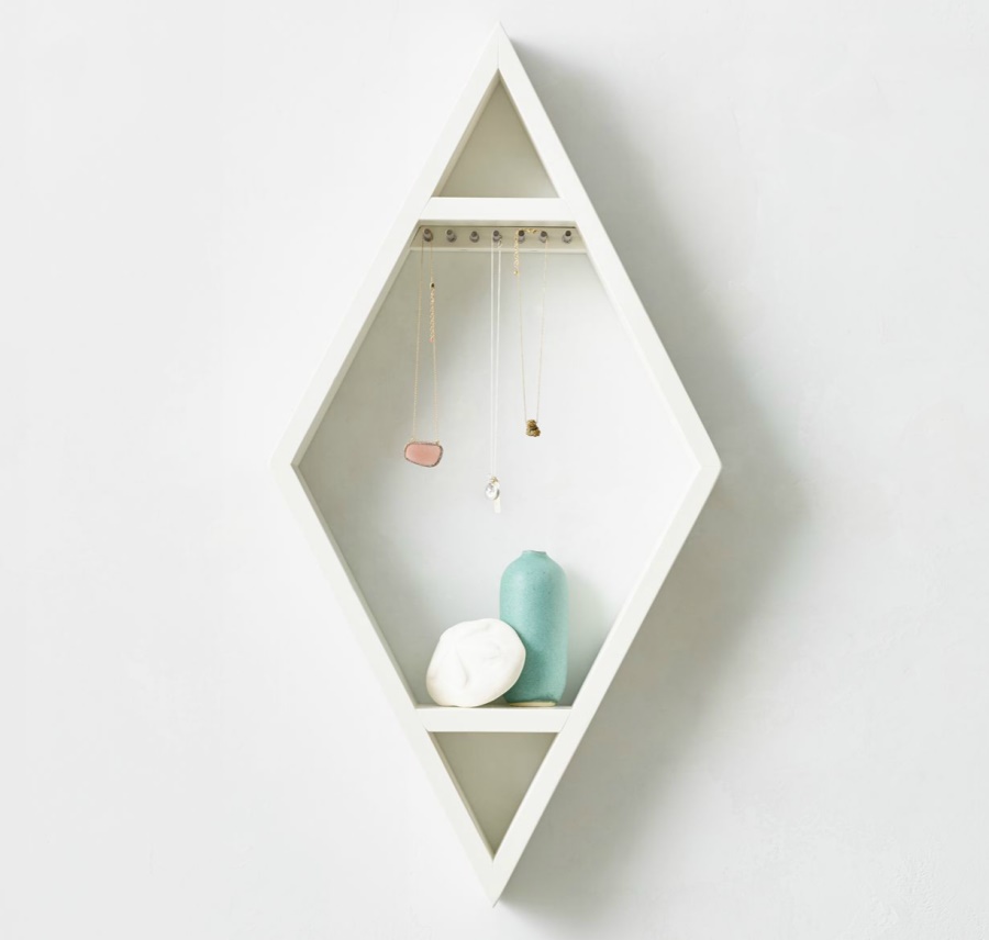 Diamond curio shelf from RH Teen