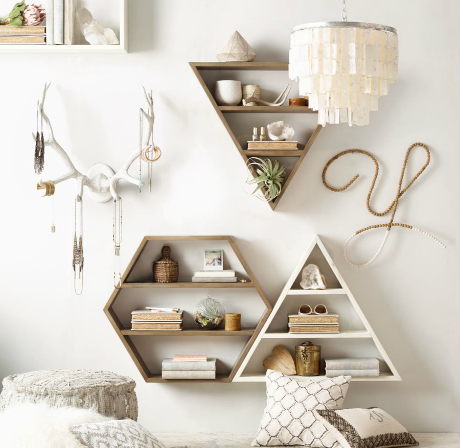 Geo wall shelving from RH Teen