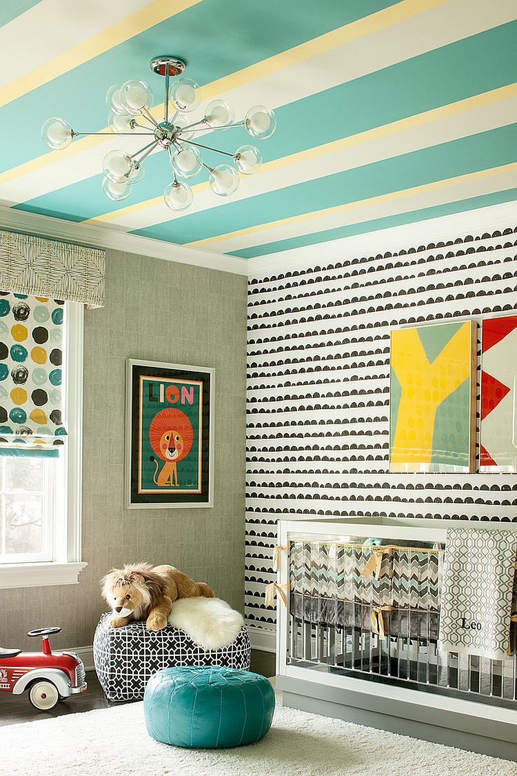Ingenious and exciting way to add stripes to the nursery