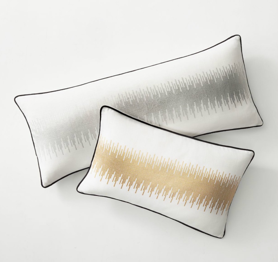 Metallic pillow covers from RH Teen