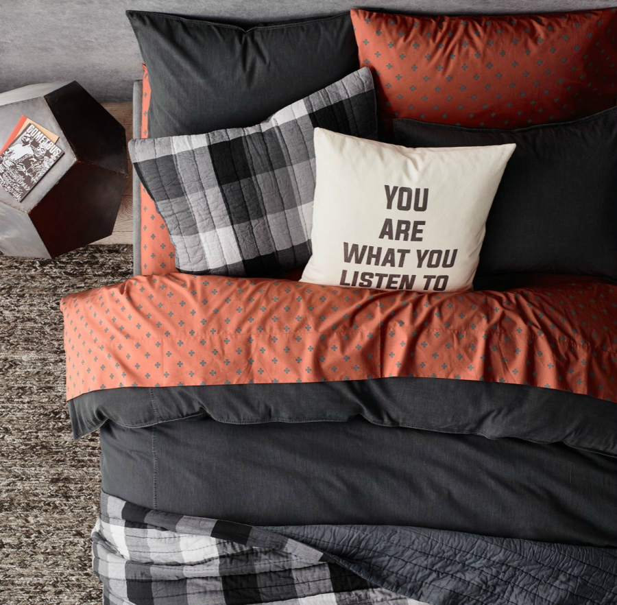 Plus sign bedding from RH Teen
